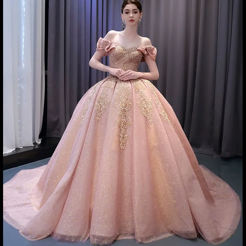 Exclusive Online Sale High-end Off the Shoulder Ball Gown Formal Dress Quinceanera Gown