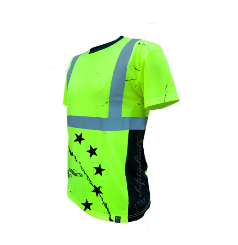 Shop Ladies Clothes SafetyShirtz SS360 1776 Class 2 Hi-Vis Safety T-Shirt