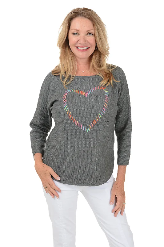 End Of Season Sale Clothing Rainbow Heart Sweater