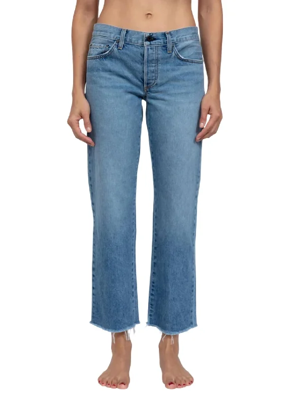 Women's Clothing Online Low Rise Straight Jeans In Clean Berkeley