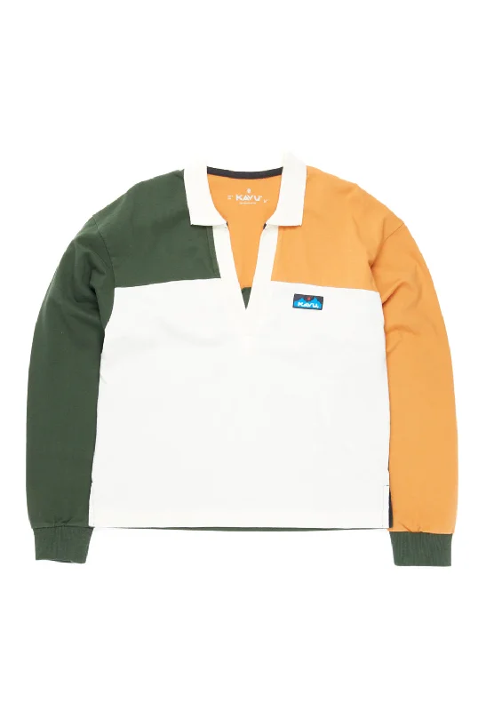 Women's Loungewear Clothes KAVU Women's Torrey Rugby Shirt - Sun Pine