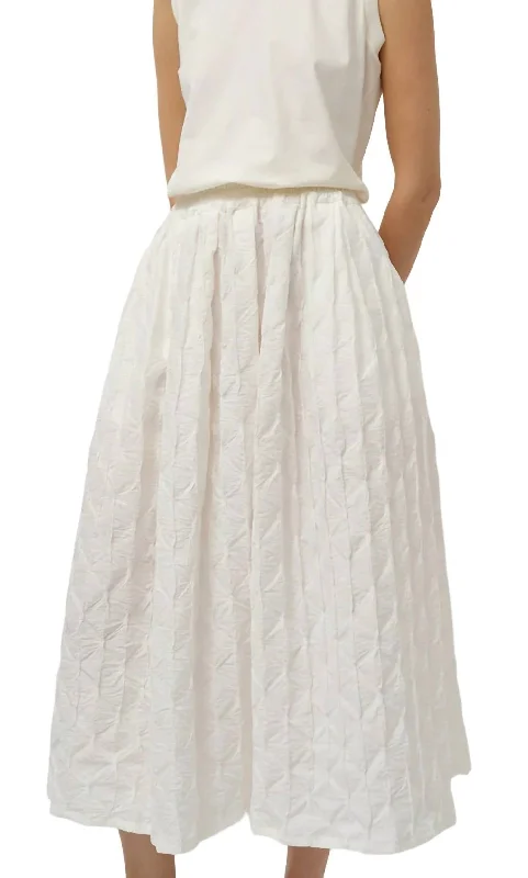 Women's Elegant Evening Attire Mel Skirt In White