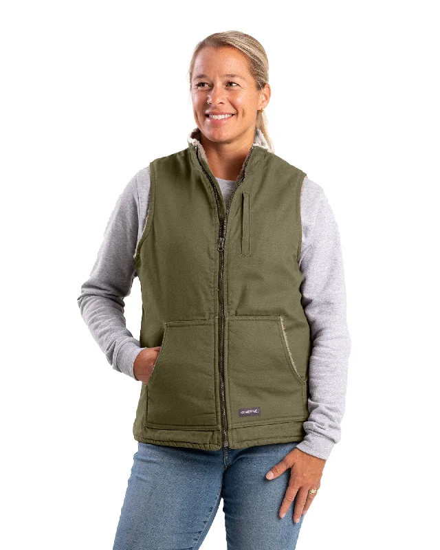 Women's Transitional Clothes Women's Sherpa-Lined Softstone Duck Vest