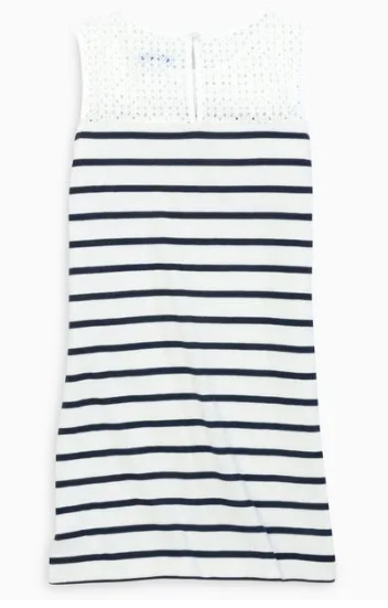 Fashionable Women's Wardrobe Southern Tide Elina Striped Sleeveless Dress - Nautical Navy