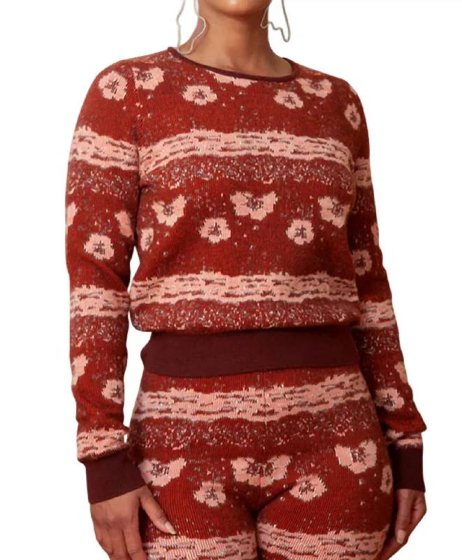 Timeless Women's Clothes Morph Sweater In Rust Multi