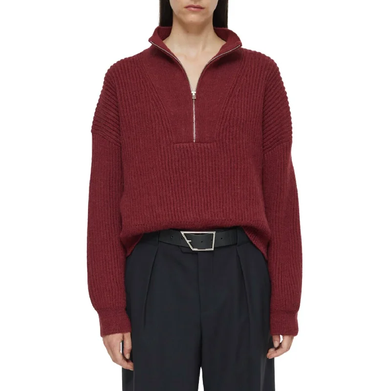 Clothing For Women Cropped Troyer Knit Sweater In Jam