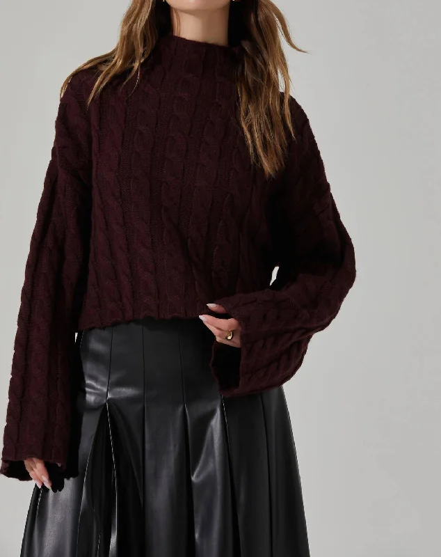 Best Online Boutiques For Women Sloane Sweater In Wine