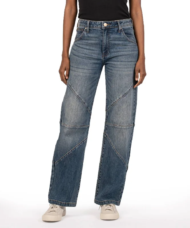 Women's Formal Event Clothing Sienna High Rise Wide Leg Jeans In Dark Base Wash