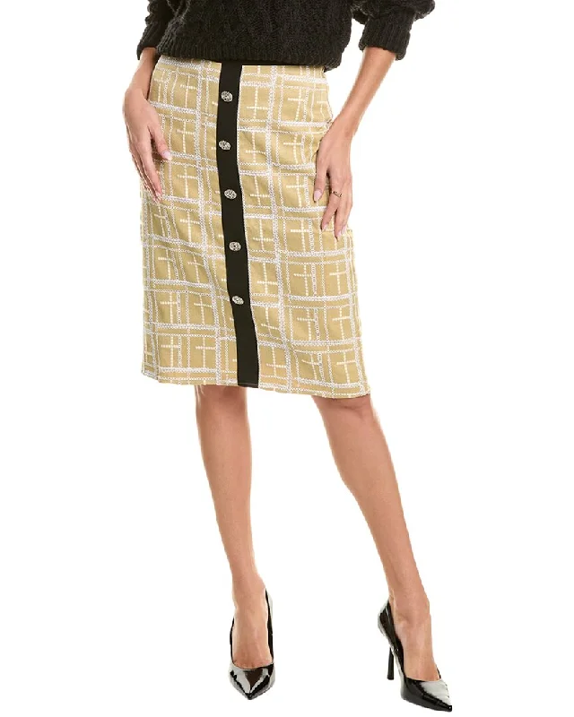 Stylish Women's Garments Gracia Tweed Check Pencil Skirt