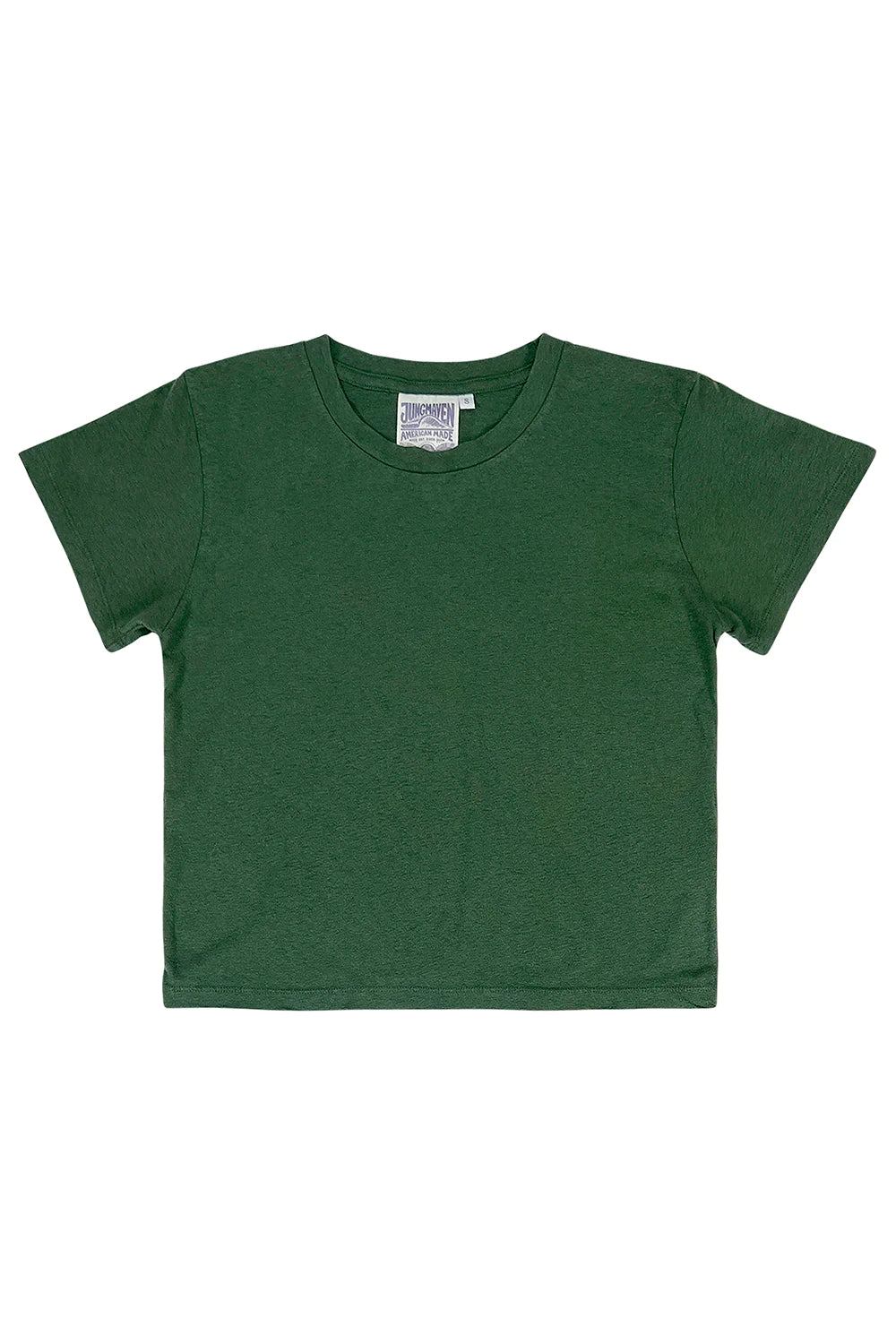 Affordable Women's Clothes Hunter Green Cropped Lorel Tee