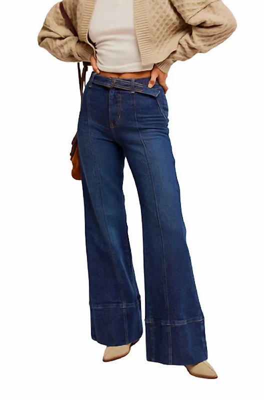 Women Wear Brands Ryla A-Line Jeans In Blue