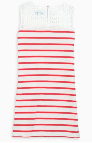 Elegant Women's Fashion Southern Tide Elina Striped Sleeveless Dress - Watermelon