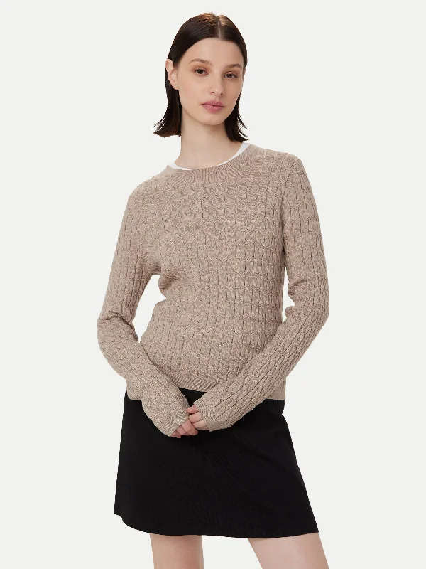 Fashionable Dresses for Women The Merino Wool Sweater  in Taupe