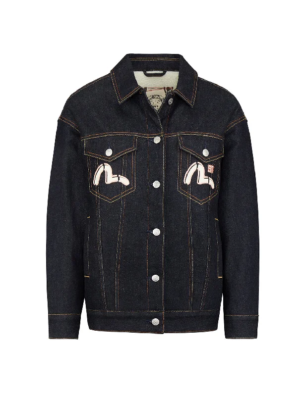 Flash Discount Brushstroke Godhead Denim Jacket