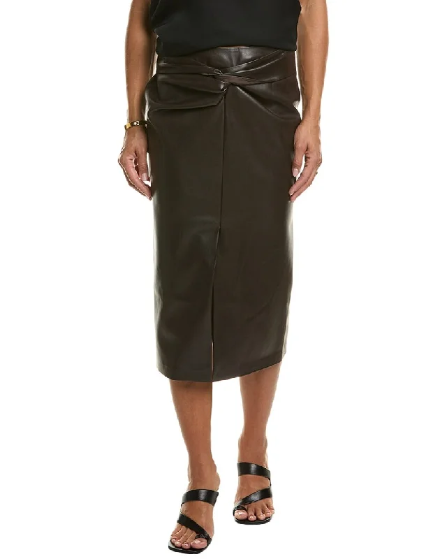 Women's Elegant Evening Outfit Elie Tahari Twisted Front Skirt