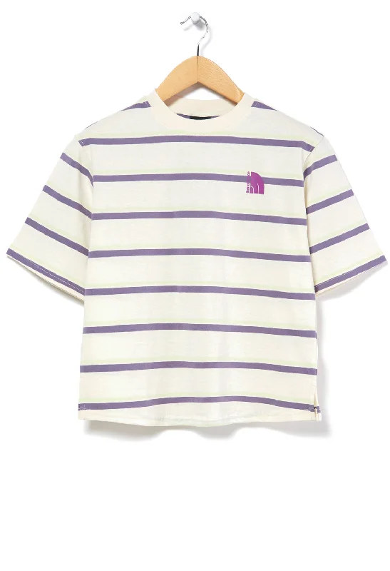 Fashionable Women's Clothes The North Face Women's TNF Easy T-Shirt - Gardenia White Stripe
