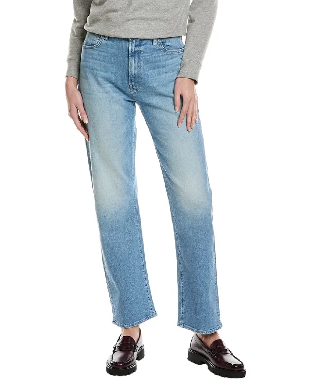 Women's Clothes For The Office MOTHER The Ditcher Zip Flood Love On The Beat Straight Leg Jean