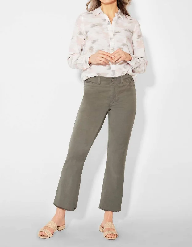 Online Boutiques Best Dylan Cropped Jean With Fray Hem In Soft Sage