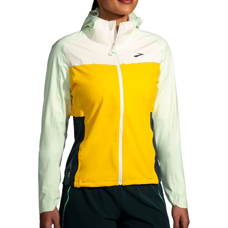 Flash Sale Clothing Brooks High Point Waterproof Womens Running Jacket - Yellow