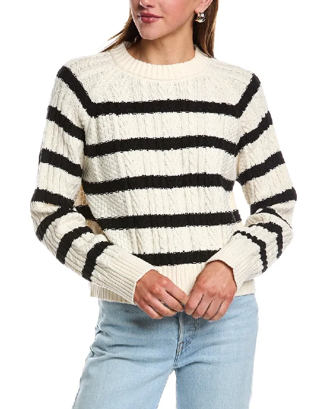 Women's Date Night Outfit REVERIEE Cable Sweater