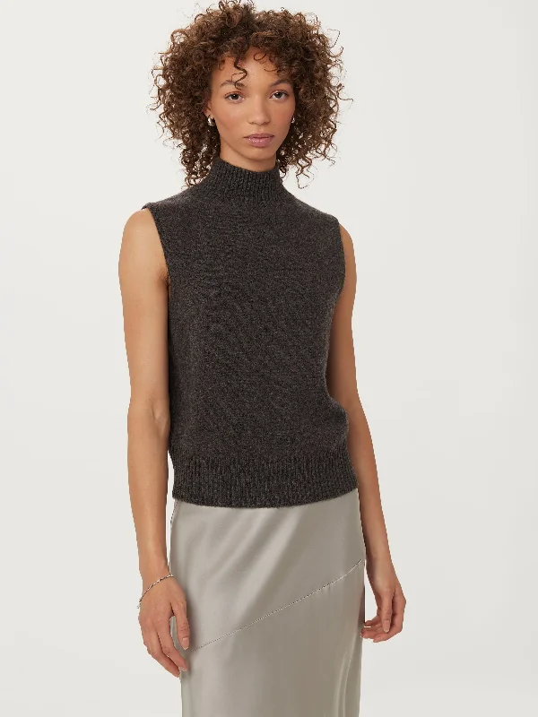 Early Bird Offer The Yak Wool Sweater Vest  in Charcoal Grey