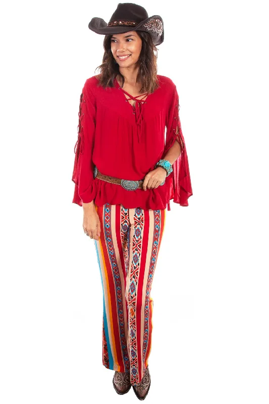 Latest Fashion for Women Scully Womens Serape Viscose Bell Bottom Pants