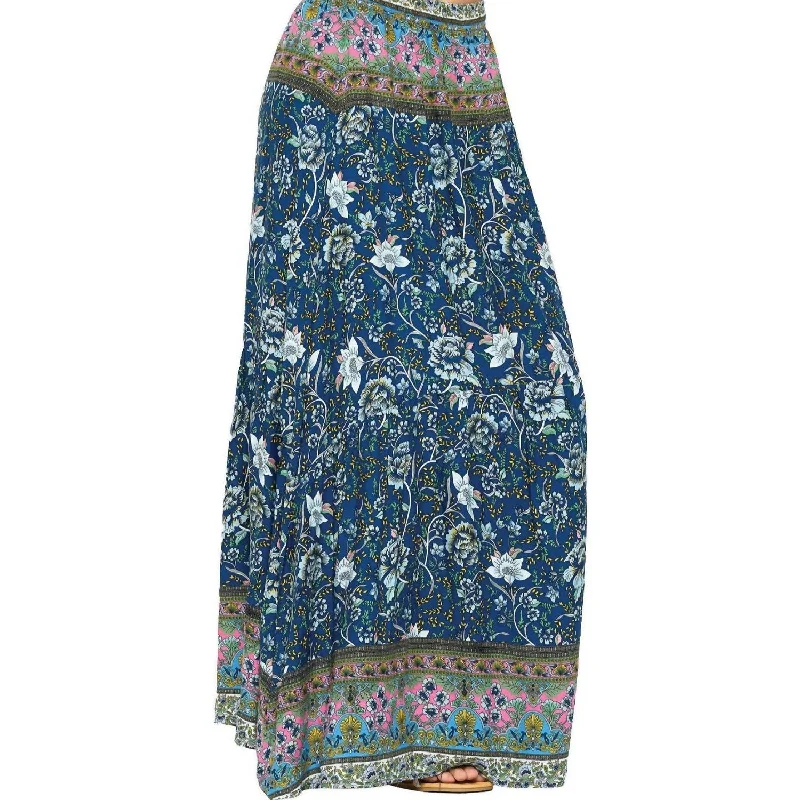 Women's High-Fashion Attire Women's Ellie Maxi Skirt In Blue/multi