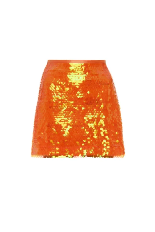 Casual and Comfortable Outfits Jolly Rancher Skirt In Bright Tangerine