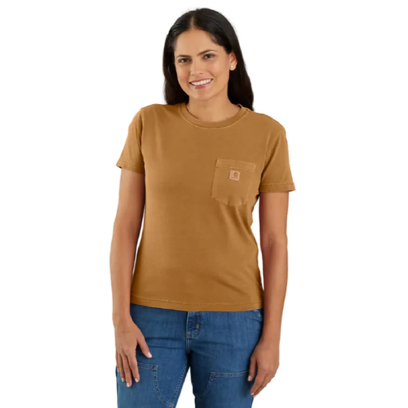 Stylish Women's Clothes for Work and Play Carhartt Women's Re-Engineered Garment Dyed Pocket Short Sleeve T-Shirt