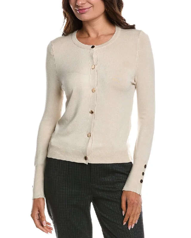 Women's Travel Apparel T tahari Crew Neck Cardigan