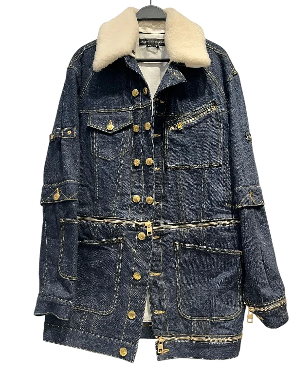 Holiday Gift Guide Sale Alexander McQueen/Denim Jkt/46/Denim/NVY/Fur collar