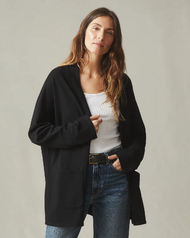 Exclusive Discount French Terry Cardigan - Black