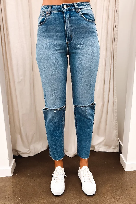 Winter Wardrobe Clearance A 94 High Slim Jean Mila Organic Rip