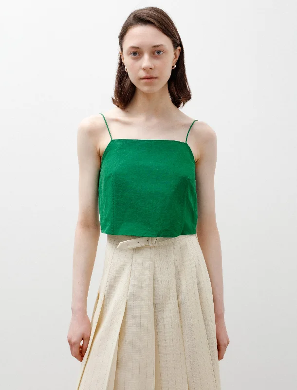 Outfits For Women High Density Finx Linen Camisole Green