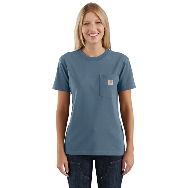 Trendy Women's Outfits for Casual Wear Carhartt Women's Short Sleeve Pocket T-Shirt_Thundercloud Heather