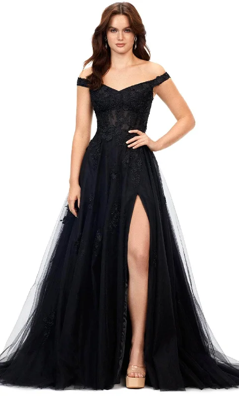 Clothes For Woman Ashley Lauren 11376 - Off-Shoulder Gown