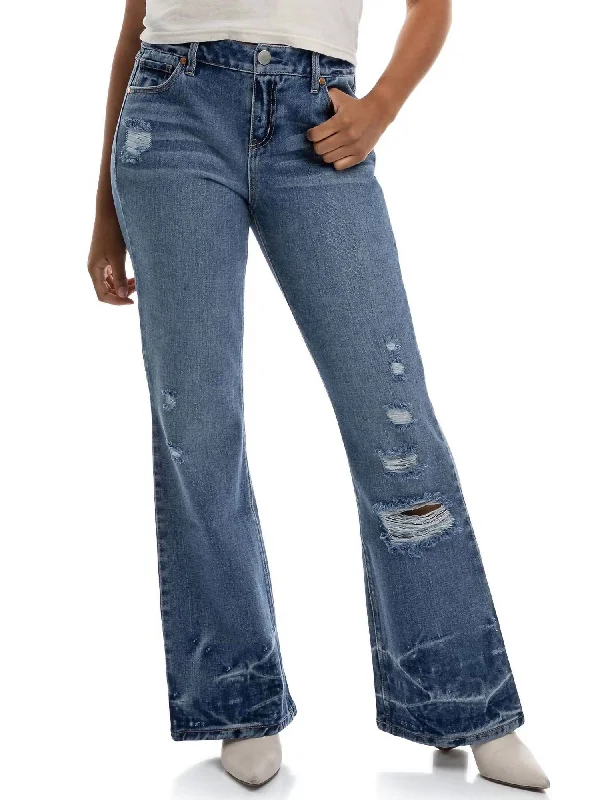 Outfits Ideas Leilani Destructed Mini Boot 32" Jeans In 1822 Denim