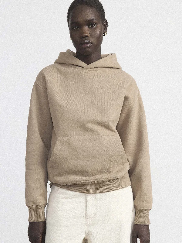 Sale Clothes Online The Soft Hooded Sweatshirt in Greige