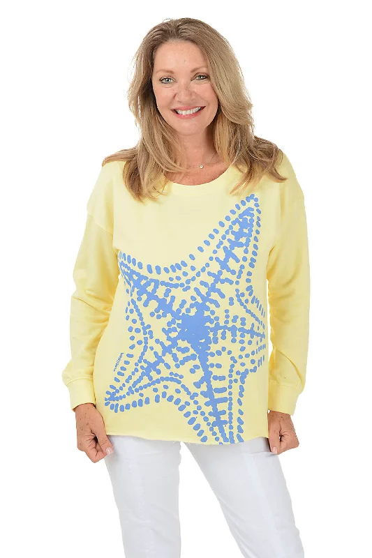 Trendy Online Boutiques Starfish Drop Shoulder Sweatshirt