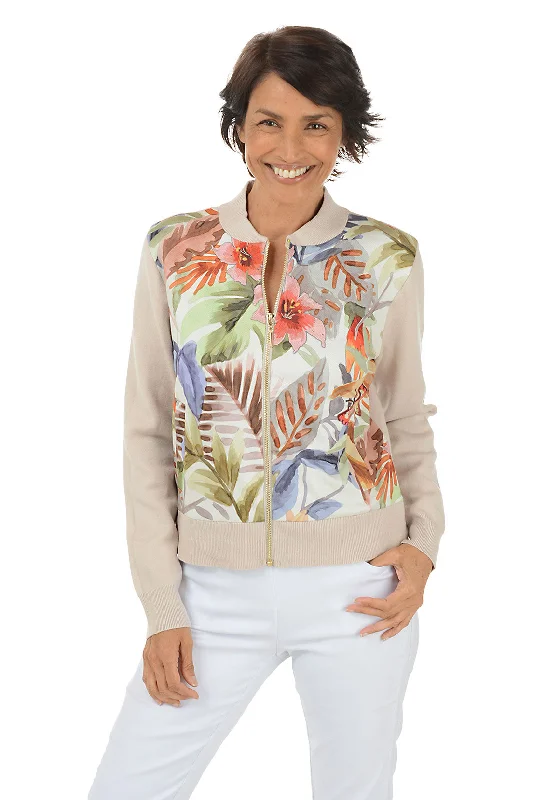 Women's Trendy Outfits Butterfly Zip Front Sweater Jacket