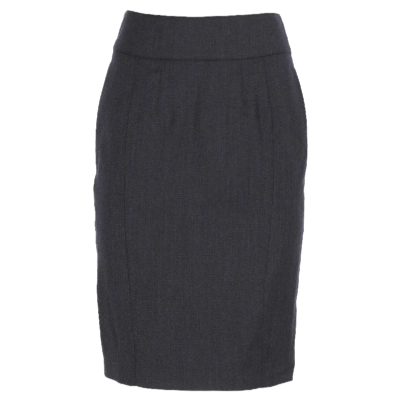 Casual Outfit For Women Burberry London Pencil Mini Skirt in Grey Wool