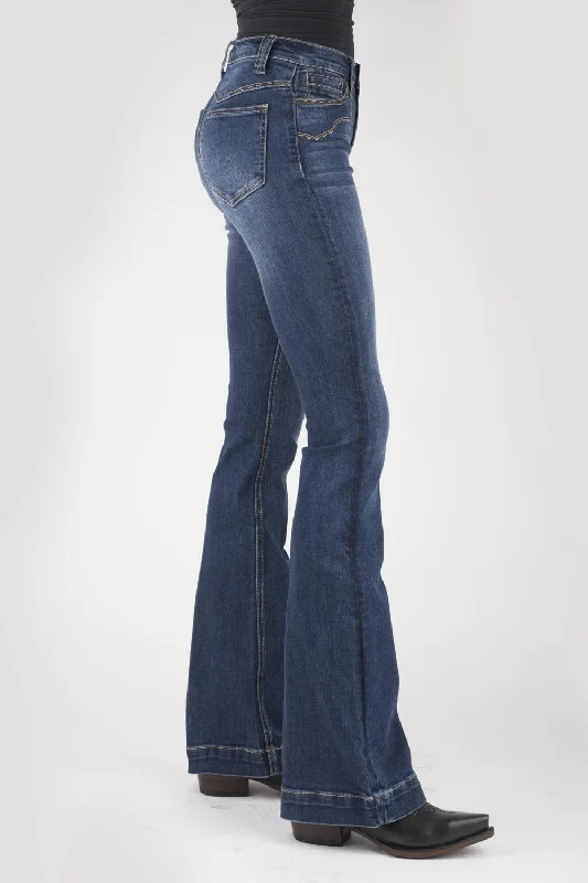 Women's Outerwear Clothing Stetson Womens 921 High Waist Flare Fit Blue Cotton Blend Jeans Women's Outerwear Clothing Stetson Womens 921 High Waist Flare Fit Blue Cotton Blend Jeans