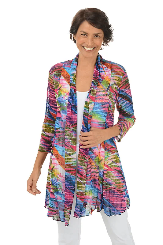 Minimalist Women's Fashion Clothing Kaleidoscope Mesh Cardigan