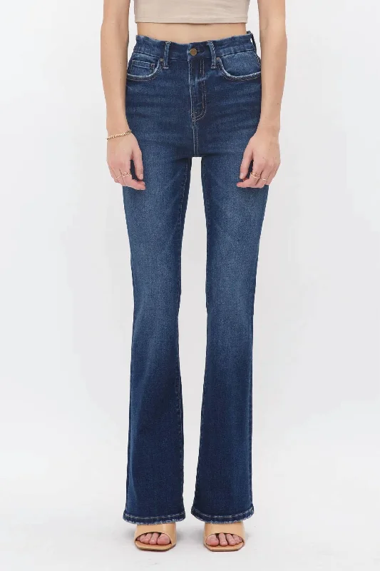 Clothes For Woman High Rise Bootcut Jean In Dark Wash