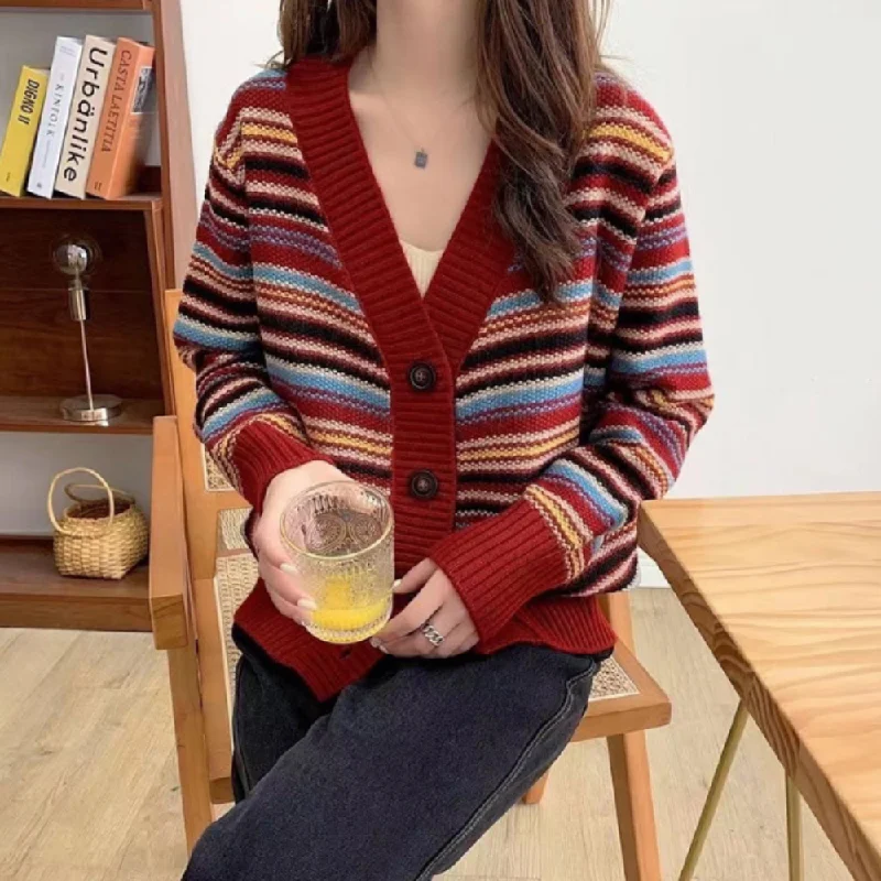 Flash Sale Or Flash Sales Womens Button Down Striped Cardigan