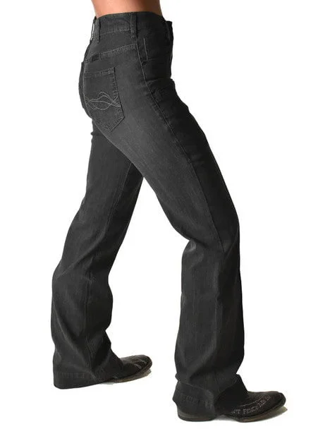 Women's Evening Outfit Cowgirl Tuff Womens UltraBreathe Trouser Charcoal Lyocell Jeans