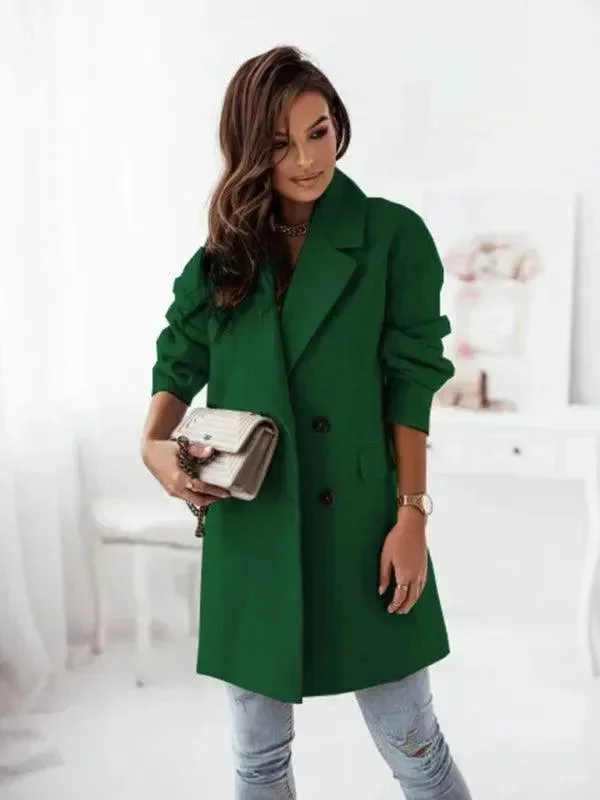 Clothes Women Double-Breasted Women's Trench Coat