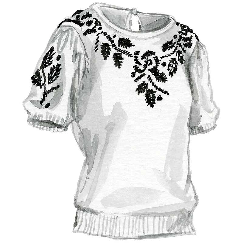 Women's Transitional Apparel Embroidered Sweater