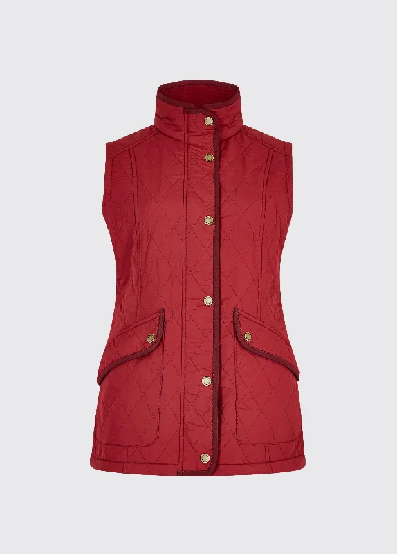 End Of Season Sale Clothing Clonmel Quilted Gilet - Ruby